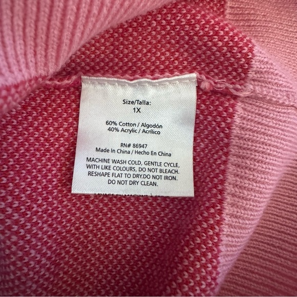 Barbie Pink Graphic Crew Neck Sweater 1X NWT - Picture 10 of 14